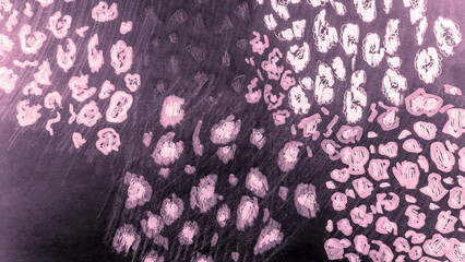 Pink Animal Print Letter. Watercolor Texture. © Olga