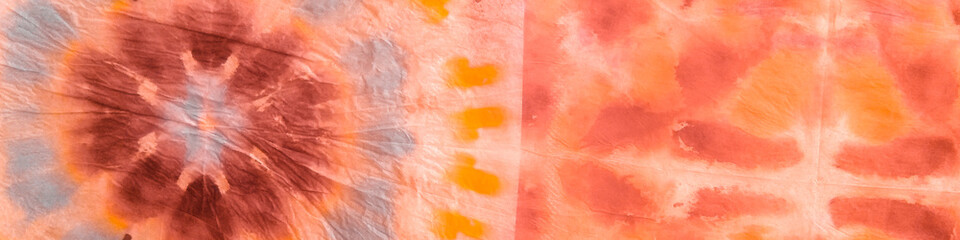 Nude Tie-Dyed. Colourful Stains Paint. Gold Ikat.