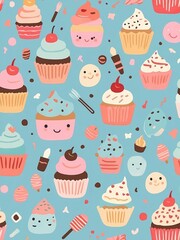 cute cupcake wallpaper background