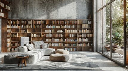 Minimalist bookshelf organization with books neatly aligned, emphasizing order and clarity.