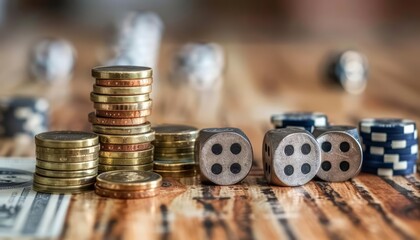 Fun in the marketplace businesses play with risks like coins in a game, winning some, losing some, always engaging, business concept