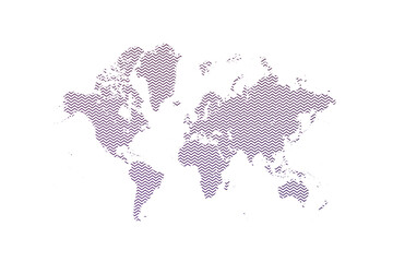 World Map transparent background.
