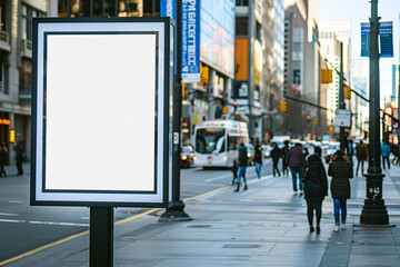 A creative and eye-catching billboard advertisement displayed in a busy city square.