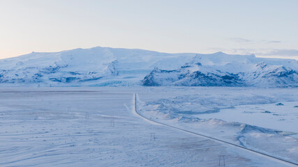 winter road view 