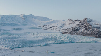 glacier snow covered mountains