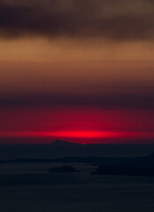 Fototapeta premium red sunset over the sea
