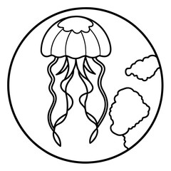 Beautiful jellyfish Latest and Premium Vector Design and illustration