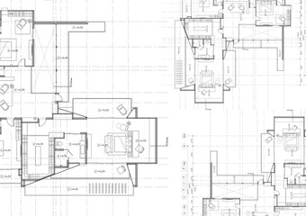 Floor plan designed building on the drawing.