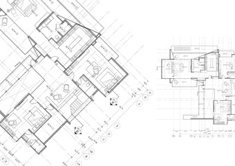 Floor plan designed building on the drawing.