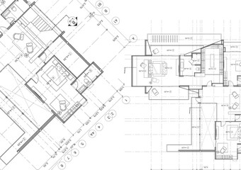 Floor plan designed building on the drawing.