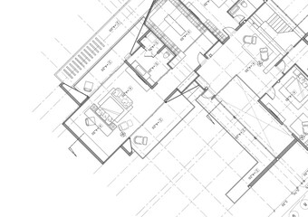 Floor plan designed building on the drawing.