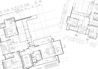 Floor plan designed building on the drawing.