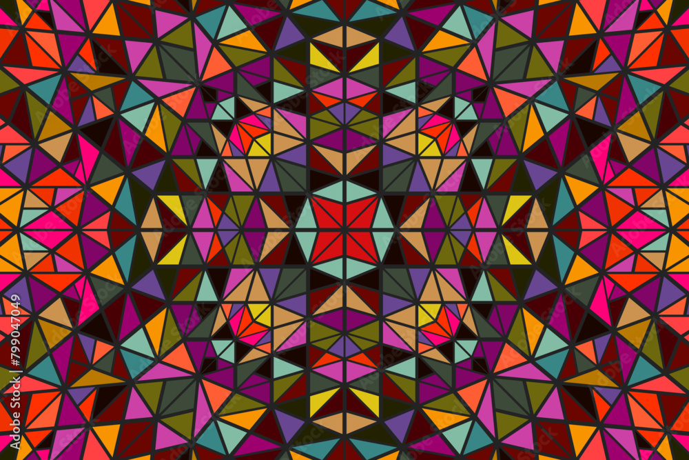 Poster geometrical polygonal pattern web background - circular abstract vector illustration