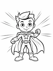 Fototapeta premium superhero coloring pages, fun activity, Superhero Adventures