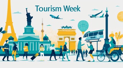illustration with text to commemorate Tourism Week