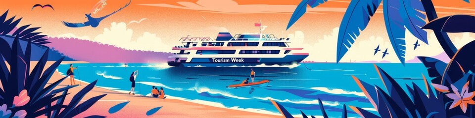 illustration with text to commemorate Tourism Week