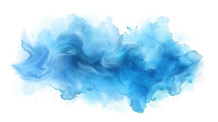 Blue watercolor splash. Abstract watercolor background.