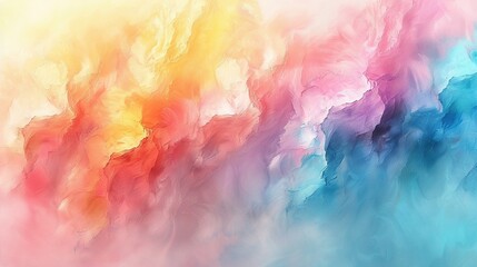 Fototapeta premium Abstract painting with vibrant colors and a stormy feel.