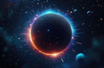 Microparticles abstract background. Abstract space particles background space for text