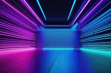 Abstract neon background. Neon beams place for text.
