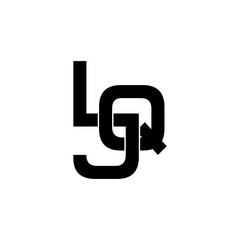 ljq lettering initial monogram logo design