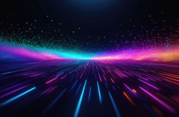 Abstract neon background. Neon beams place for text	