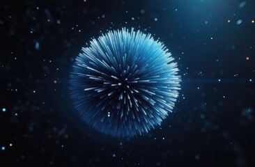 Fototapeta premium Microparticles abstract background. Abstract space particles background space for text. 