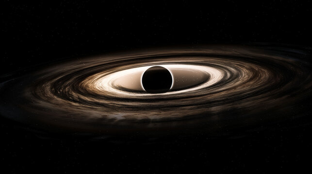 The black hole in the universe and the galaxy in outer space.
