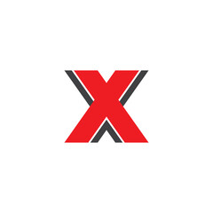 Fototapeta premium X logo vector icon illustration