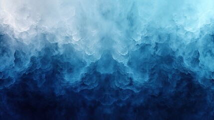 Blue and white abstract background with a painterly, textured quality.