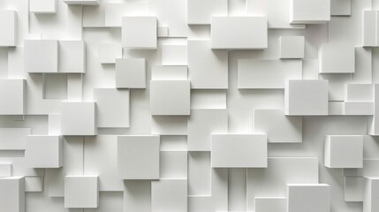 White Wall With Squares and Rectangles