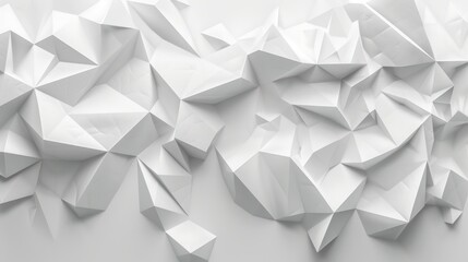 White Wall Adorned With Origami Pieces
