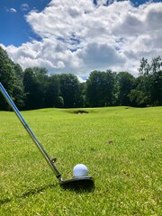 golf club and ball