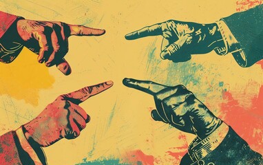 illustration of hands pointing