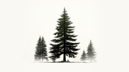 Fototapeta premium christmas tree set