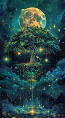 Cosmic Arboreal Enchantment