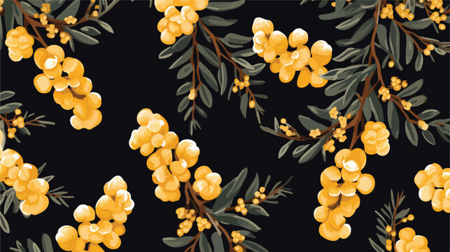 Natural seamless pattern with gorgeous blooming mim