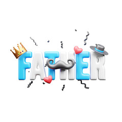 3d Father's Day clipart icon or Fathers Day 3D Icon

