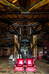 Lobby in Amboseli lodge.