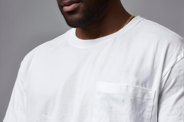 Versatile t-shirt mockup. Ideal for showcasing company logos or designs; perfect for branding and marketing materials