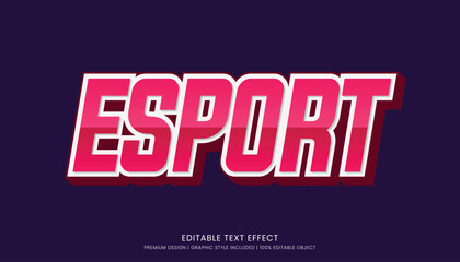 esport text effect template editable design for business logo and brand