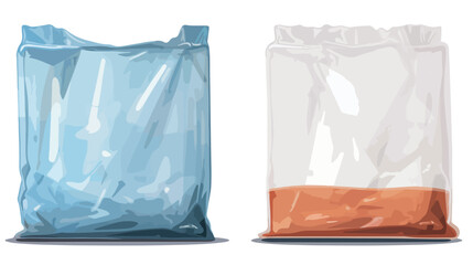 Open polythene cellophane plastic bag. Used creasy