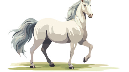 Obraz na płótnie Canvas Orlov trotter horse breeding flat vector illustrati
