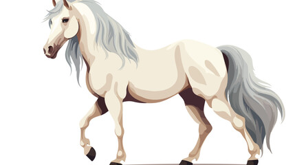Orlov trotter horse breeding flat vector illustrati