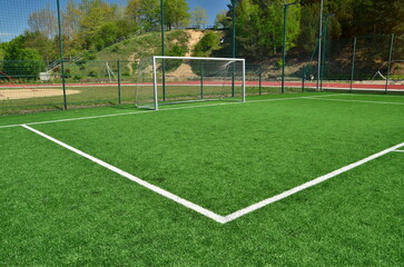 soccer field and goal