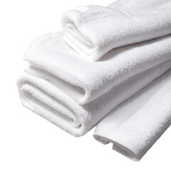 Fresh Rolled Towels on Marble in Spa Setting on Isolated transparent background png. generated with AI