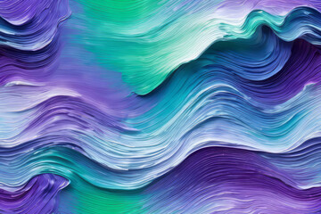 Neon purple, turquoise, pink and white impasto abstract acryl background. Gradient colors oil painting
