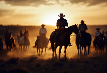  horsestamed sunset cowboy
