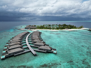 panoramic view of resort hotel island