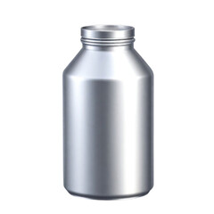 Metal retro milk can on Isolated transparent background png. generated with AI